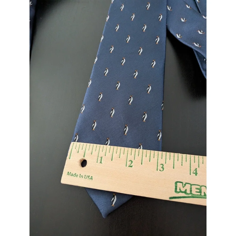 Barry Wang Italy Tie All Over Penguin Design‎ Blue 62